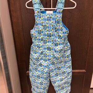 Hanna Andersson Blue Floral Kids Overalls